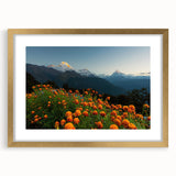 Extra large abstract art print of a textured Nepalese landscape in muted earth tones on a framed canvas.