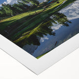 Art deco poster featuring a panoramic view of a Pakistani landscape on rolled canvas, suited for dining room walls.