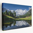 Large canvas print of a serene Pakistani landscape in muted earth tones, suitable for kitchen wall art.