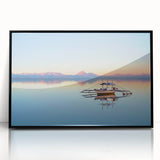 Large abstract wall art featuring a Philippine landscape in muted earth tones on a framed acrylic.