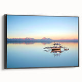 Black and white landscape art painting of a Philippine scenery on framed canvas, suitable for bedroom wall decor.