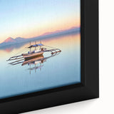 Extra large framed canvas featuring a textured, colorful Philippine scenery in black, ideal for living room decor.
