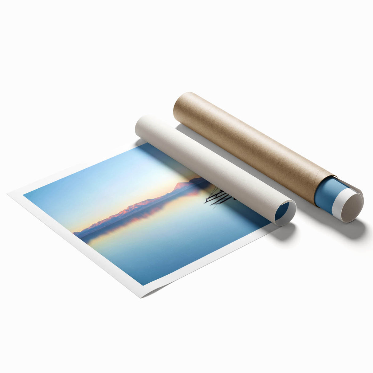 Extra large rolled print featuring a serene Philippine landscape with vibrant green and blue tones.