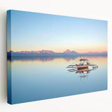 Side view of a stretched canvas featuring a vibrant Philippine landscape, ideal for kitchen wall art.