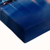 Black and white landscape art painting of Singapore on stretched canvas, suited for bedroom wall art.