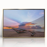 Framed acrylic print of a Sri Lankan landscape in muted earth tones, ideal for modern art wall decor.