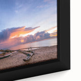 Extra large framed canvas featuring a textured, colorful depiction of a Sri Lankan landscape, ideal for living room decor.