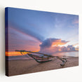 Stretched canvas print featuring a serene Sri Lankan landscape with lush greenery and blue sky, ideal for kitchen wall art.