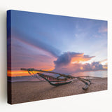 Stretched canvas print featuring a serene Sri Lankan landscape with lush greenery and blue sky, ideal for kitchen wall art.