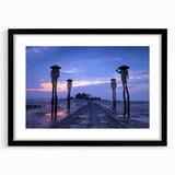 Extra large abstract art print of a colorful Taiwanese landscape on textured canvas, ideal for living room decor.