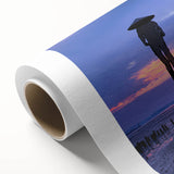 Art Deco poster of a serene Taiwanese landscape in pastel colors on rolled canvas, ideal for nursery wall art.