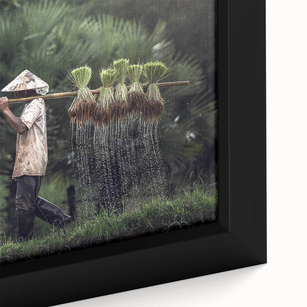 Extra large black wall art featuring a textured, colorful abstract design on framed canvas, ideal for living room decor.