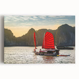 Black and white large art canvas of a Vietnamese landscape, ideal for kitchen wall art.