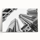 Black and white stretched canvas of Brisbane scenery, ideal for kitchen wall art or bedroom ambiance.