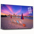 Acrylic print of Perth scenery with vibrant twilight hues, ideal for dining room decor.