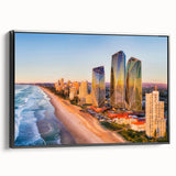 Black and white landscape art painting of Queensland, Australia on framed canvas, suitable for bedroom decor.