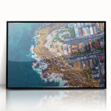 Large abstract wall art depicting the Sydney skyline in black and white tones on a framed acrylic.