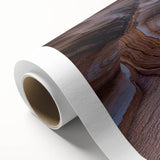 Art deco poster of Tasmania scenery in muted earth tones on rolled canvas, ideal for nursery wall art.