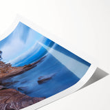 Extra large wall art featuring line art flowers in muted earth tones on a rolled print, suitable for large living room decor.