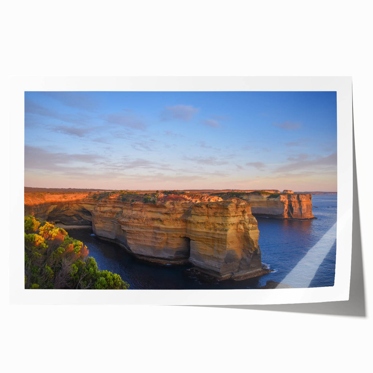 Extra large rolled print of an Australian scenery in muted earth tones, ideal for art wall dining room.