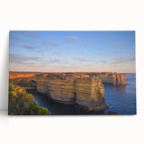 Black and white stretched canvas depicting the Sydney skyline, ideal for kitchen wall art.