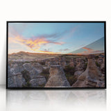 Large abstract wall art depicting Alberta scenery in muted earth tones on a framed acrylic.