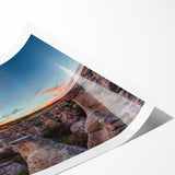 Extra large rolled print featuring line art flowers in muted earth tones, ideal for large living room wall art.