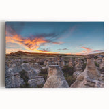 Black and white photograph of Alberta, Canada scenery on large stretched canvas, ideal for kitchen wall art.