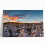 Black and white photograph of Alberta scenery on stretched canvas, ideal for kitchen wall art or bedroom ambiance.