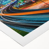 Art deco poster of British Columbia scenery in muted earth tones on rolled canvas, suitable for dining room wall art.