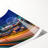 Extra large wall art featuring line art flowers in soft pastel shades on a rolled print, ideal for large living room decor.