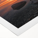 Art deco poster of Manitoba scenery in muted earth tones on rolled canvas, suitable for dining room wall art.