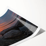 Extra large rolled print featuring line art flowers in muted earth tones, ideal for large living room wall decor.