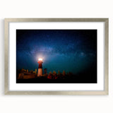 Textured abstract art print of New Brunswick scenery in muted earth tones, framed in silver, ideal for bedroom art.