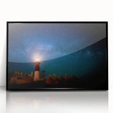 Large abstract wall art depicting New Brunswick scenery in muted earth tones, framed in black acrylic.