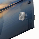 Large abstract wall art depicting the Northwest Territories landscape in muted earth tones on acrylic glass.