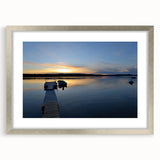 Textured abstract art print depicting the Northwest Territories, in muted earth tones, framed in silver.