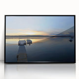 Large abstract wall art depicting the rugged Northwest Territories, in a black framed acrylic.