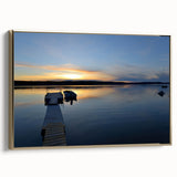 Framed canvas featuring a vintage-style landscape painting of the Northwest Territories with muted gold and black tones.