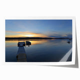 Scenic Northwest Territories landscape on rolled print, featuring muted earth tones, ideal for dining room wall art.
