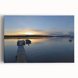 Black and white photograph of Northwest Territories landscape on stretched canvas, ideal for kitchen wall art.