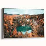 Landscape art painting of Nova Scotia scenery on framed canvas, featuring vibrant colors with black accents.