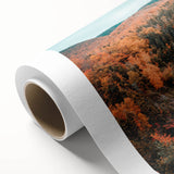 Art Deco style poster of Nova Scotia scenery on rolled canvas, ideal for nursery wall art.