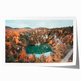 Rolled print of Nova Scotia scenery with muted green and blue tones, ideal for art wall dining room.