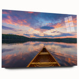 Large abstract wall art of Ontario scenery in muted earth tones on acrylic glass, suitable for bedroom or dining room decor.