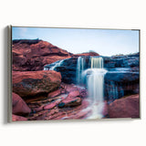 Landscape art painting of Prince Edward, Canada on a framed canvas.