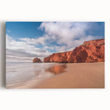 Black and white stretched canvas depicting a serene Quebec landscape, ideal for kitchen wall art.