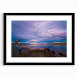 Abstract art print of colorful, textured scenery in Saskatchewan on a large framed canvas, suitable for living room decor.