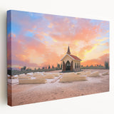 Large art of Caribbean Aruba scenery on stretched canvas, featuring vivid blue and green tones, ideal for kitchen wall art.