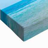 Black and white landscape art painting of the Caribbean Bahamas on stretched canvas, suitable for bedroom wall decor.